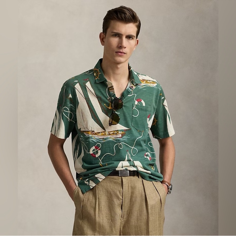 NWT POLO RALPH LAURENClassic Fit Sailboat Jersey Polo Shirt